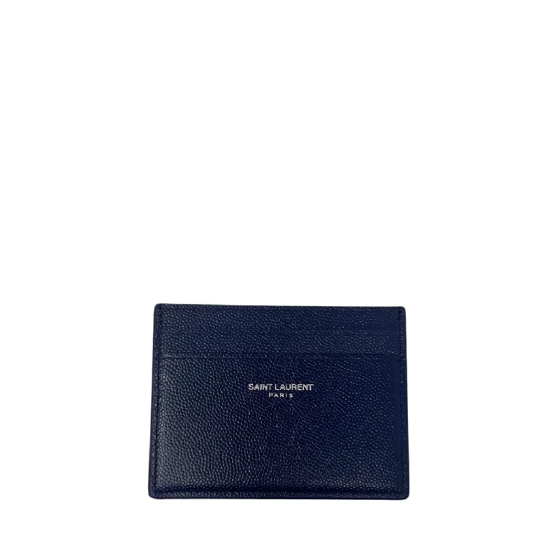 Women's money clip with a double - sided design​Pre-Loved Paris Card Case In Navy
