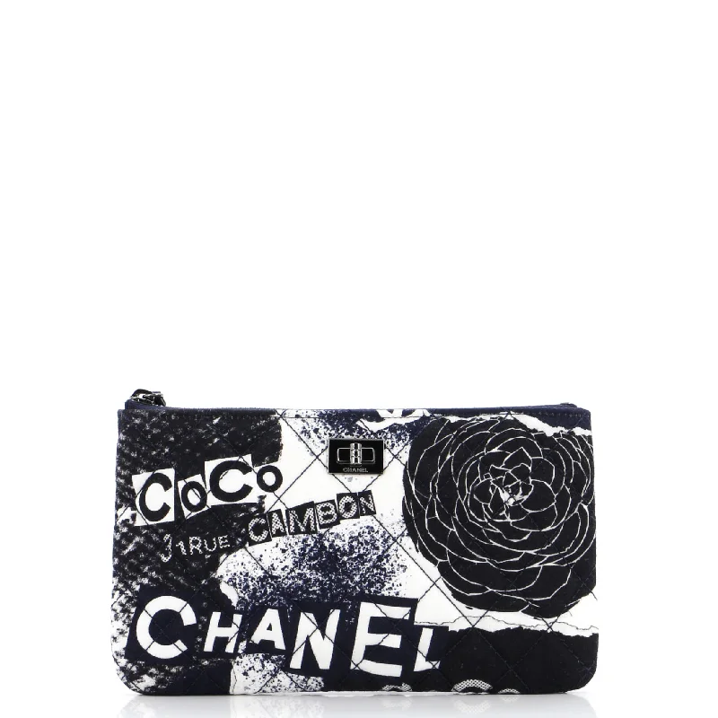 Sparkly women's money clip with rhinestones​Reissue 2.55 O Case Pouch Quilted Printed Jersey Small