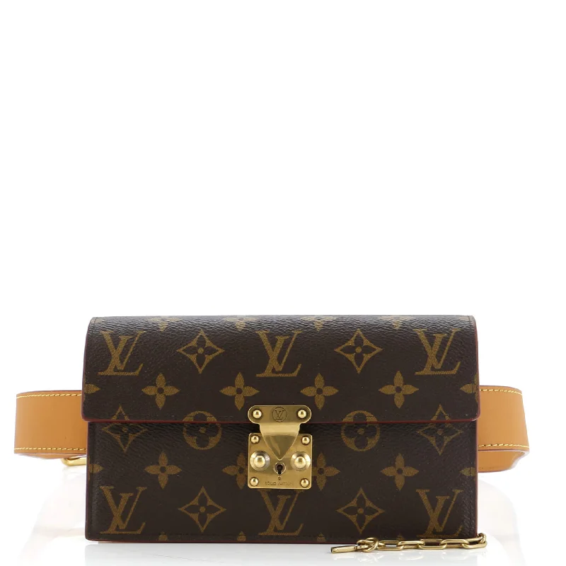 Women's money clip for a DIY - inspired styleS Lock Belt Pouch Monogram Canvas
