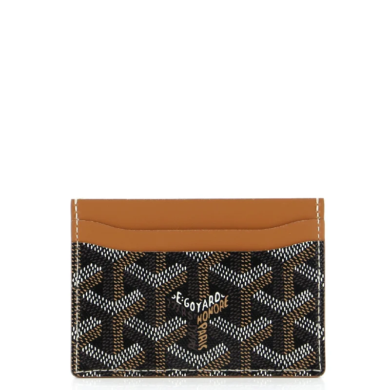 Women's money clip for a statement accessory look​Saint Sulpice Card Holder Coated Canvas