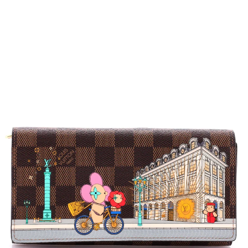 Women's money clip with a built - in card holderSarah Wallet Limited Edition Vivienne Xmas Damier Women's money clip with a built - in card holderSarah Wallet Limited Edition Vivienne Xmas Damier