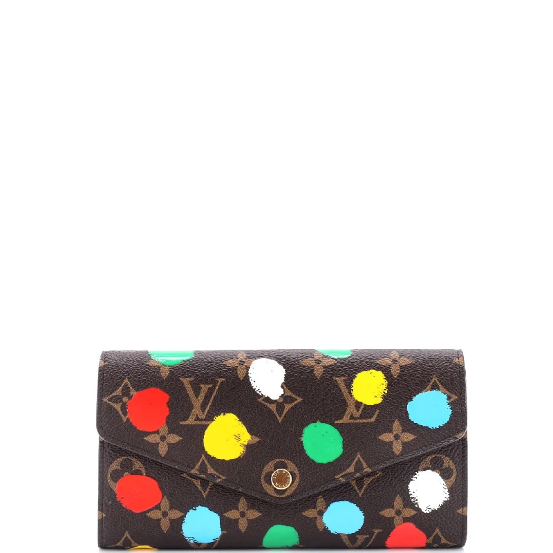 Women's money clip for left - handed usersSarah Wallet NM Yayoi Kusama Painted Dots Monogram Canvas Women's money clip for left - handed usersSarah Wallet NM Yayoi Kusama Painted Dots Monogram Canvas