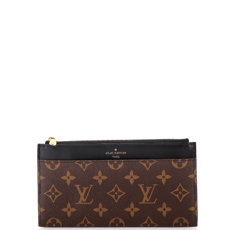 Women's money clip in a pastel color palette​Slim Purse Monogram Canvas