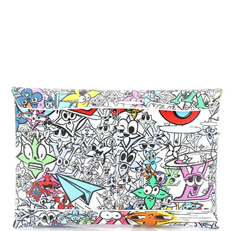 Women's money clip for minimalist fashionistas​Trio Envelope Pouch Set Limited Edition Monogram Comics Canvas