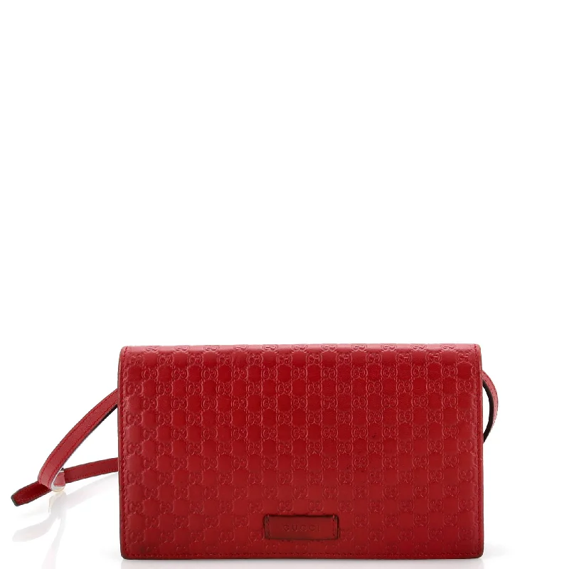 Women's money clip for a DIY - inspired styleWallet on Strap Microguccissima Leather