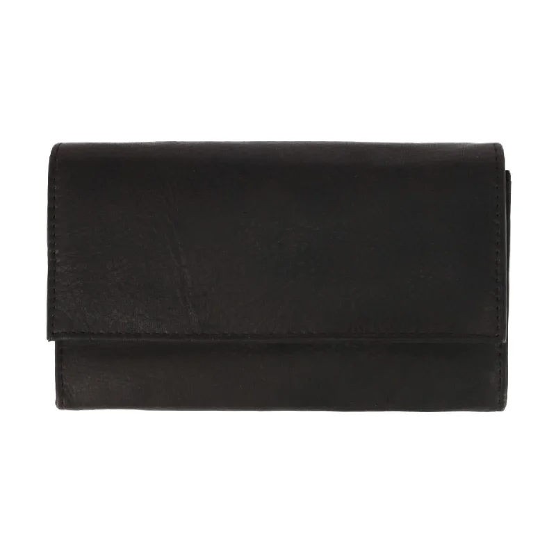 Women's money clip with a tassel for added flair​Women's Antique Cowhide Clutch Wallet