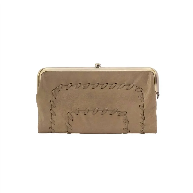 Women's money clip with a tassel for added flair​Women's Lauren Clutch Wallet In Burnished Sage