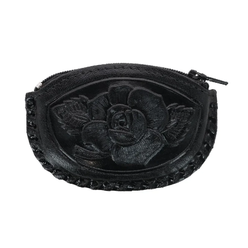 Women's money clip for a back - to - school accessory​Women's Leather Embossed Coin Purse