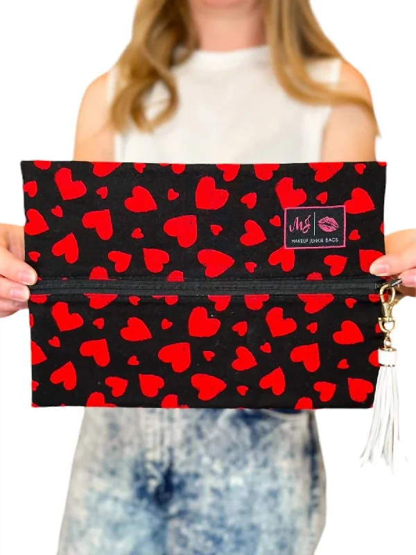 Women's money clip with a fingerprint - resistant finish​Women's Makeup Bag In I Gave You My Heart