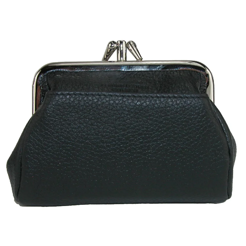 Women's money clip with a magnetic closure​Women's Triple Frame Coin Purse Wallet