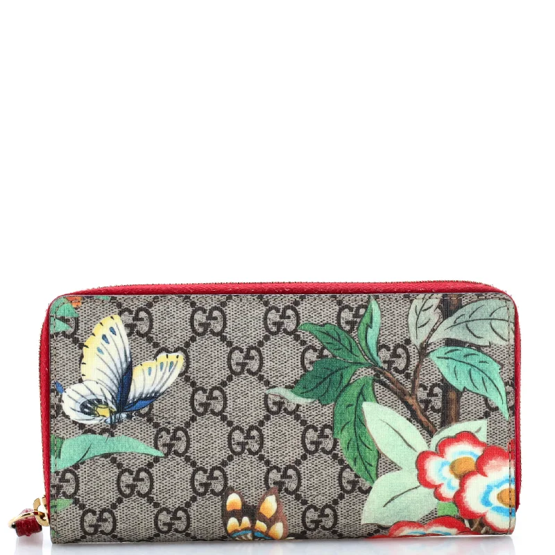 Waterproof women's money clip for beach outingsZip Around Wallet Tian Print GG Coated Canvas Waterproof women's money clip for beach outingsZip Around Wallet Tian Print GG Coated Canvas