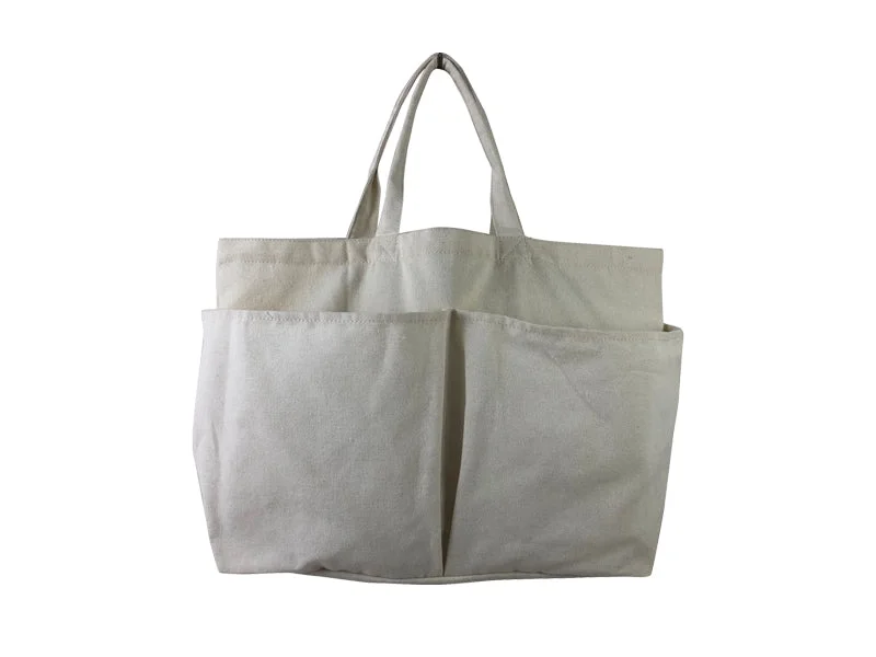 Faux Fur - Trimmed Tote Bag in White for a Cozy Winter LookBag 39cm x 12cm x 30cm