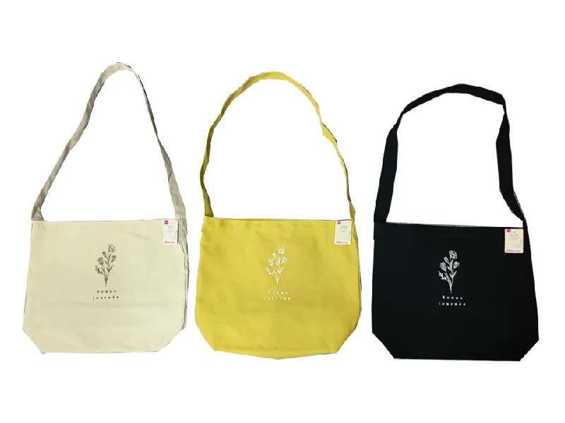 Embroidered Tote Bag in Beige with Floral Motifs for a Boho - Chic VibeShoulder Tote Bag