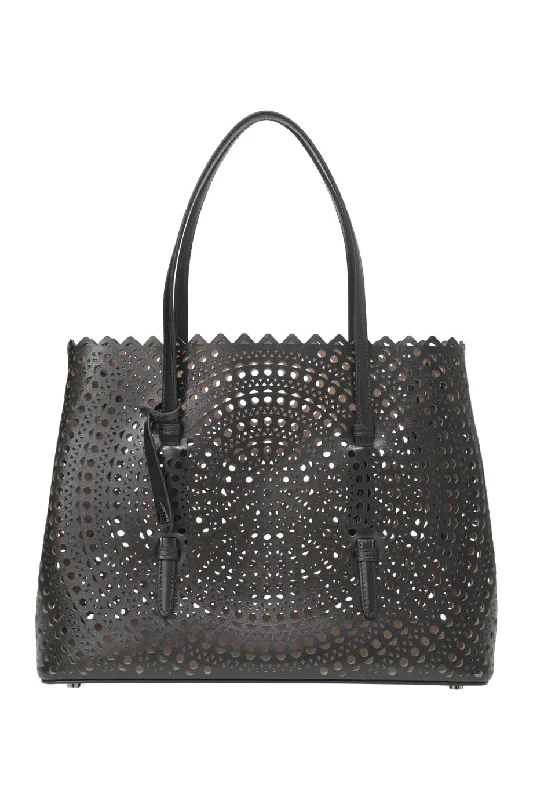 Faux Fur - Trimmed Tote Bag in White for a Cozy Winter Look[WB6921] Alaïa | Tote Bag