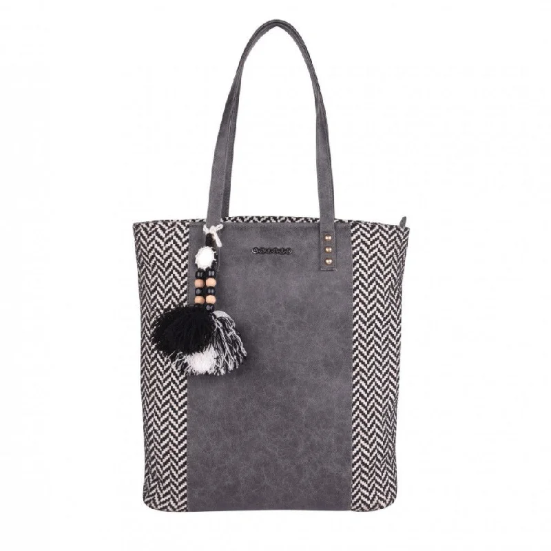 Tote Bag with RFID - Blocking Pocket in Black for Protecting Your Cards and InformationWomen Black & White Womens Tote Bag Medium Size With Beautiful Hanging Tote Bag with RFID - Blocking Pocket in Black for Protecting Your Cards and InformationWomen Black & White Womens Tote Bag Medium Size With Beautiful Hanging