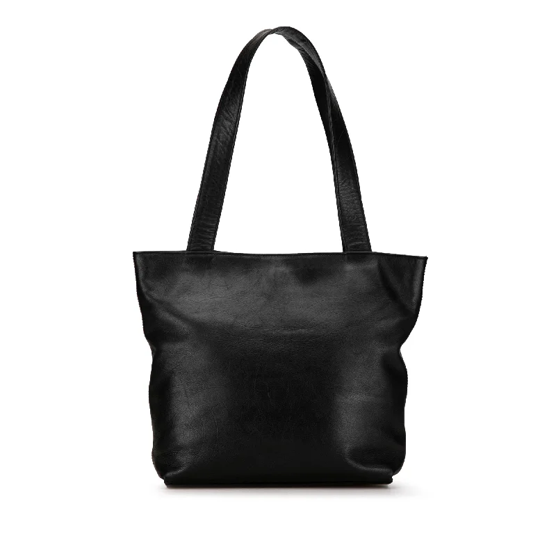 Tote Bag with RFID - Blocking Pocket in Black for Protecting Your Cards and InformationBlack Chanel Embossed Lambskin CC Tote
