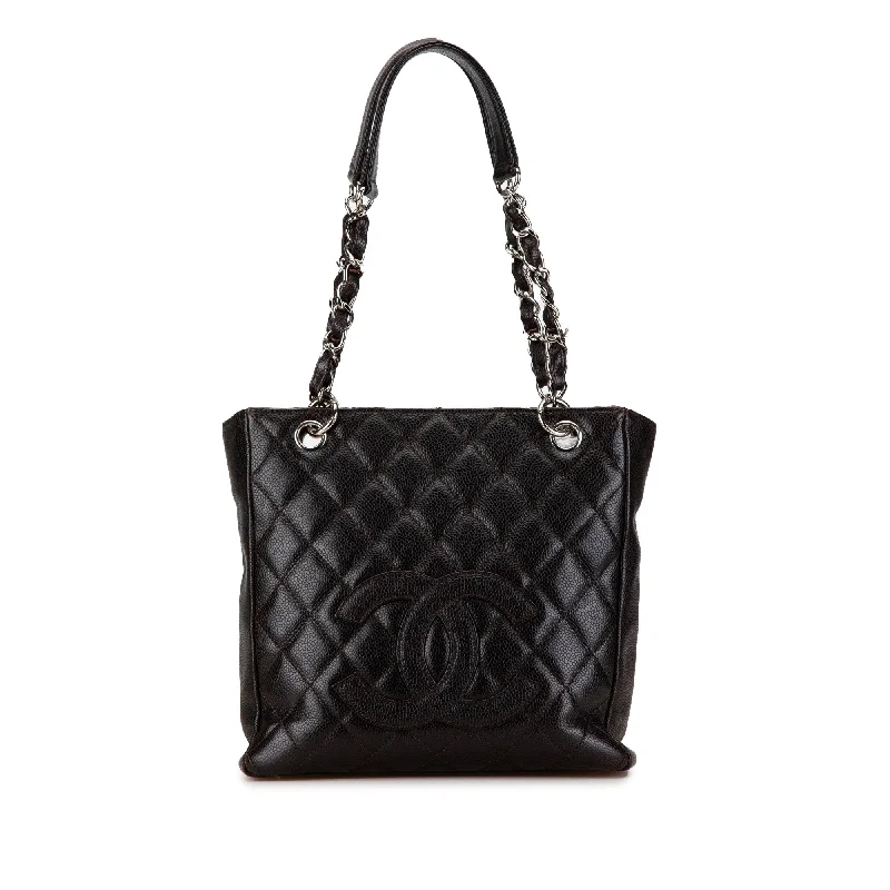 Women's Tote Bag with Inner Compartments in Gray for Organizing Everyday EssentialsBlack Chanel Petite Caviar Shopping Tote Shoulder Bag Women's Tote Bag with Inner Compartments in Gray for Organizing Everyday EssentialsBlack Chanel Petite Caviar Shopping Tote Shoulder Bag