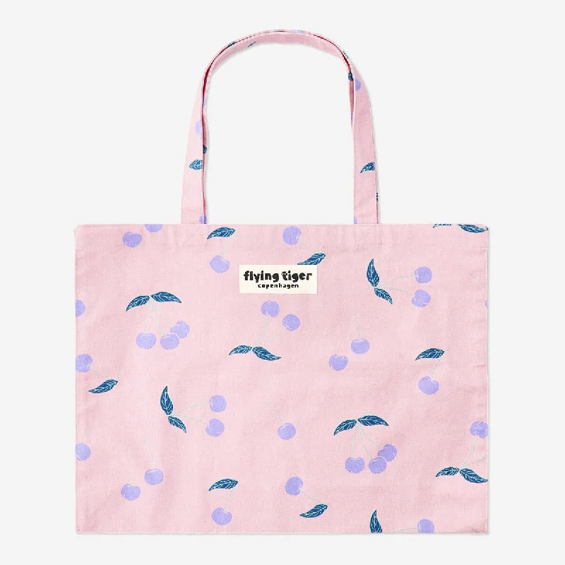 Women's Tote Bag with Inner Compartments in Gray for Organizing Everyday EssentialsCherry tote bag Women's Tote Bag with Inner Compartments in Gray for Organizing Everyday EssentialsCherry tote bag