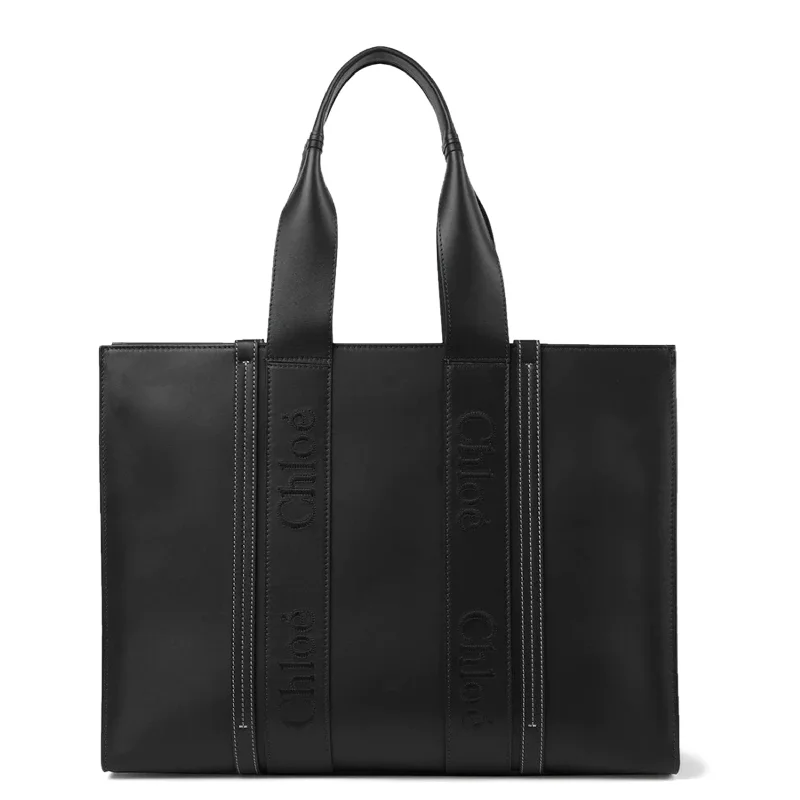 Large Capacity Genuine Leather Women's Tote Bag in Black for Work and CommutingWoody Large Leather Tote, Black Large Capacity Genuine Leather Women's Tote Bag in Black for Work and CommutingWoody Large Leather Tote, Black