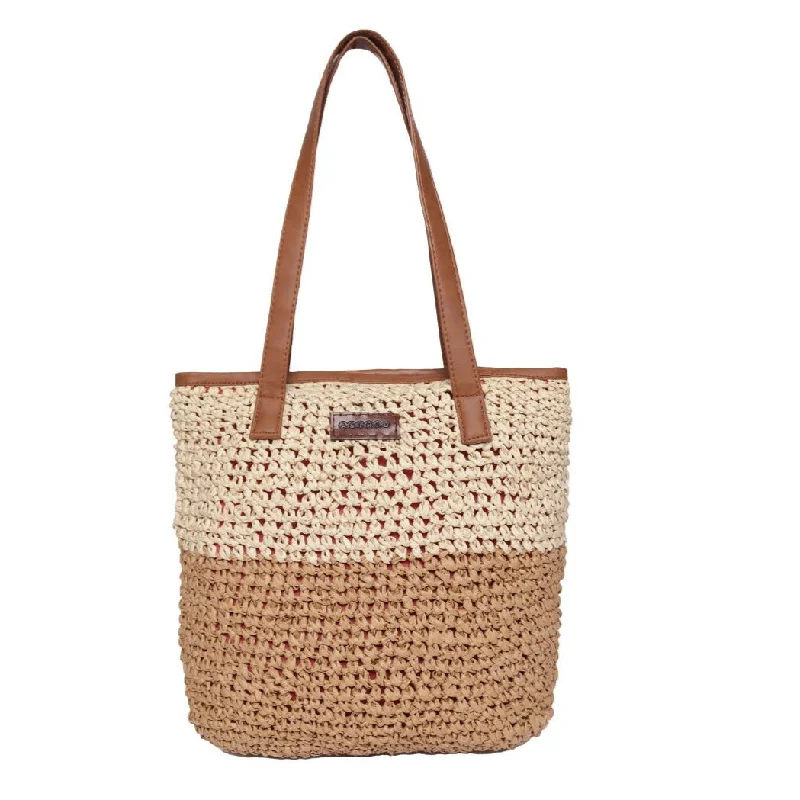 Women's Printed Tote Bag in Floral Patterns for a Spring - Themed Shopping TripBeige Color Raffia Bag,Pu Handle Tote Bag ,Tote With Pu Strap Women's Printed Tote Bag in Floral Patterns for a Spring - Themed Shopping TripBeige Color Raffia Bag,Pu Handle Tote Bag ,Tote With Pu Strap