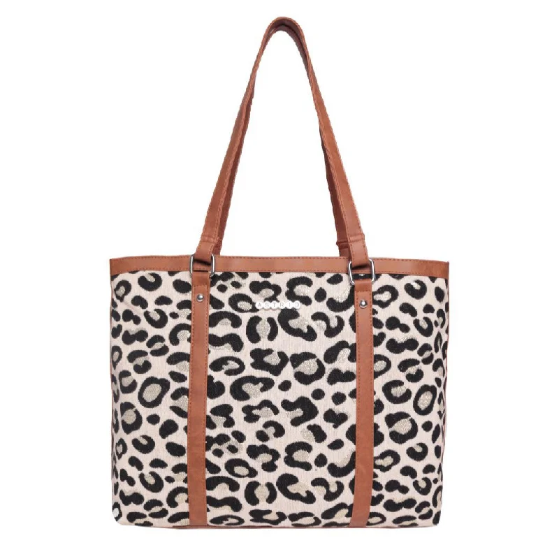 Embroidered Tote Bag in Beige with Floral Motifs for a Boho - Chic VibeMulti Color Shopper Bags With Pu Handle