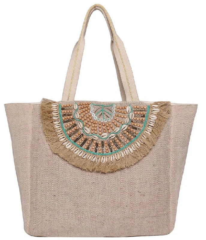 Oversized Jute Tote Bag in Natural Color with Rope Handles for a Beach VacationASTRID Natural Shopper Bags With Webbing Handle Oversized Jute Tote Bag in Natural Color with Rope Handles for a Beach VacationASTRID Natural Shopper Bags With Webbing Handle