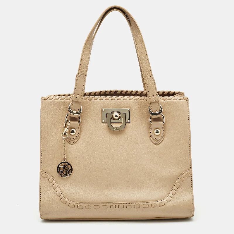 Waterproof Tote Bag in Yellow for Outdoor Activities in Wet WeatherDkny Beige Leather Beekman French Whipstitch Trim Tote Waterproof Tote Bag in Yellow for Outdoor Activities in Wet WeatherDkny Beige Leather Beekman French Whipstitch Trim Tote
