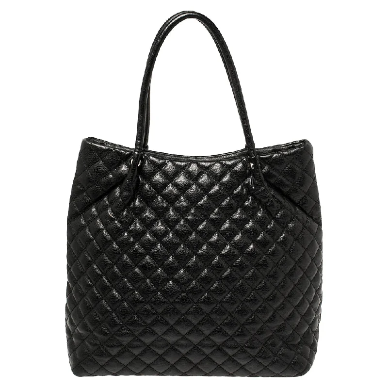 Women's Tote Bag with Magnetic Closure in Orange for Easy Access on the GoDkny  Quilted Leather Tote