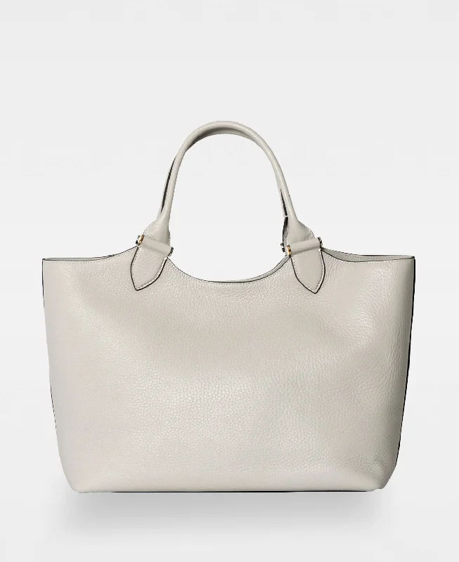 Women's Tote Bag with Inner Compartments in Gray for Organizing Everyday EssentialsELOUISE big tote - Oat