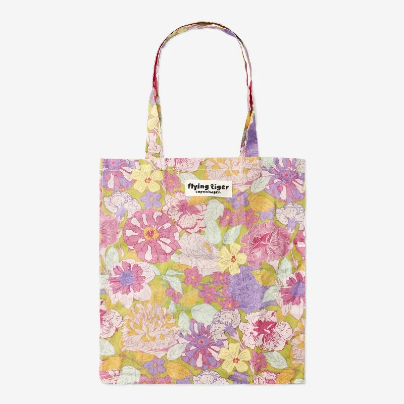 Women's Tote Bag with Inner Compartments in Gray for Organizing Everyday EssentialsFloral tote bag Women's Tote Bag with Inner Compartments in Gray for Organizing Everyday EssentialsFloral tote bag