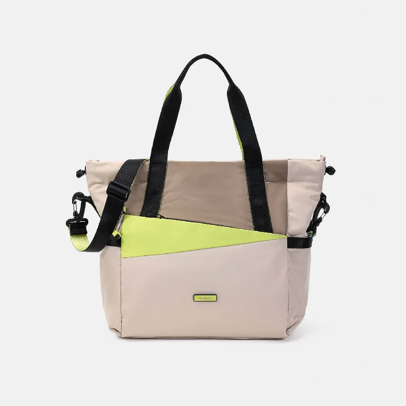 Faux Fur - Trimmed Tote Bag in White for a Cozy Winter LookGALACTIC