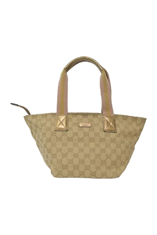 Small Vegan Leather Tote Bag in Blush Pink with Gold - Tone Hardware for a Feminine and Stylish Accessory[WB5527] Gucci | Tote Bag