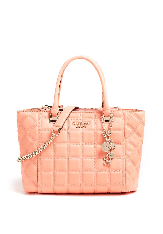 Tote Bag with Adjustable Shoulder Strap in Olive Green for Comfortable CarryingGuess Kamina Large Quilted Shopper Bag, Coral Tote Bag with Adjustable Shoulder Strap in Olive Green for Comfortable CarryingGuess Kamina Large Quilted Shopper Bag, Coral