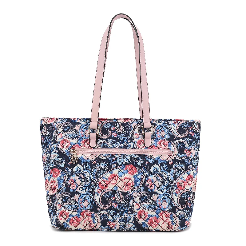 Patchwork Tote Bag in Denim with Vintage - Inspired Designs for a Retro AppealHallie Tote Bag Patchwork Tote Bag in Denim with Vintage - Inspired Designs for a Retro AppealHallie Tote Bag