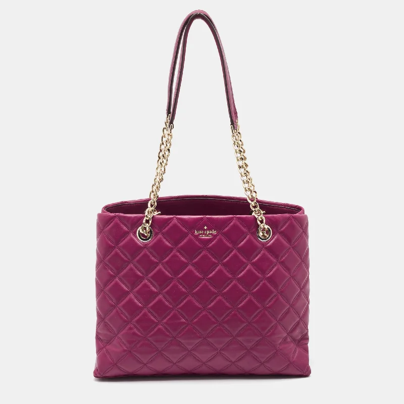 Geometric - Printed Tote Bag in Multicolor for a Contemporary and Trendy OutfitKate Spade Burgundy Quilted Leather New York Natalia Tote Geometric - Printed Tote Bag in Multicolor for a Contemporary and Trendy OutfitKate Spade Burgundy Quilted Leather New York Natalia Tote