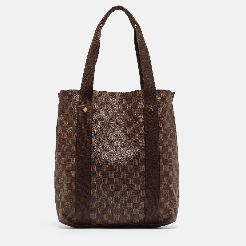 Large Capacity Genuine Leather Women's Tote Bag in Black for Work and CommutingLouis Vuitton Damier Ebene Canvas Beaubourg Tote