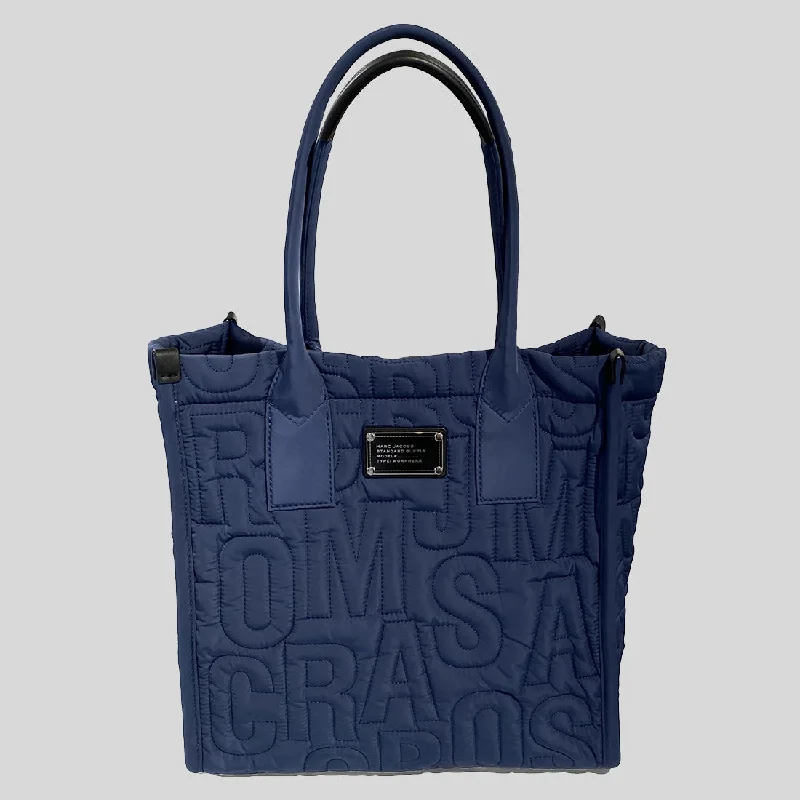 Women's Tote Bag with Zipper Closure in Red for Secure StorageMARC JACOBS Large Quilted Logo Nylon Tote Azure Blue 4S4HTT008H02 Women's Tote Bag with Zipper Closure in Red for Secure StorageMARC JACOBS Large Quilted Logo Nylon Tote Azure Blue 4S4HTT008H02