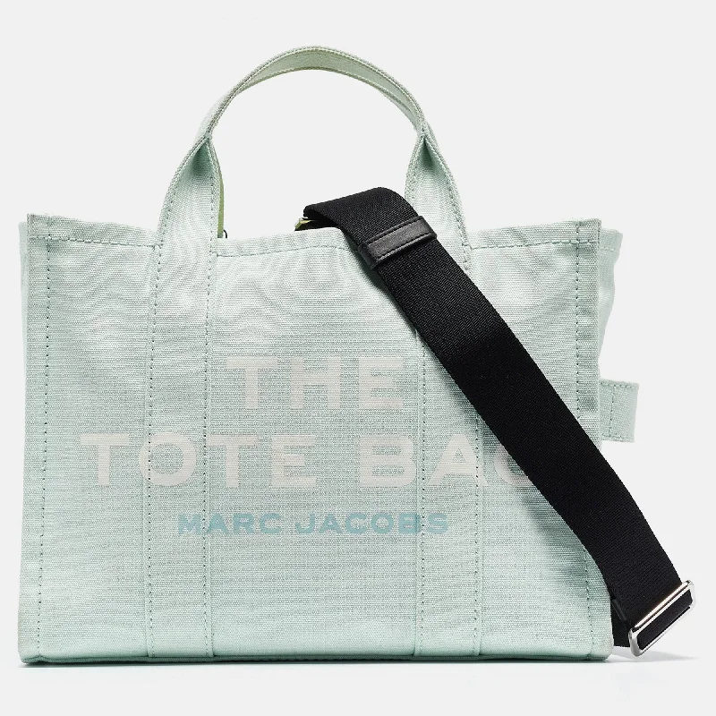 Women's Tote Bag with Detachable Pouch in Purple for Added ConvenienceMarc Jacobs Mint Green/black Canvas Medium The Tote Bag Women's Tote Bag with Detachable Pouch in Purple for Added ConvenienceMarc Jacobs Mint Green/black Canvas Medium The Tote Bag