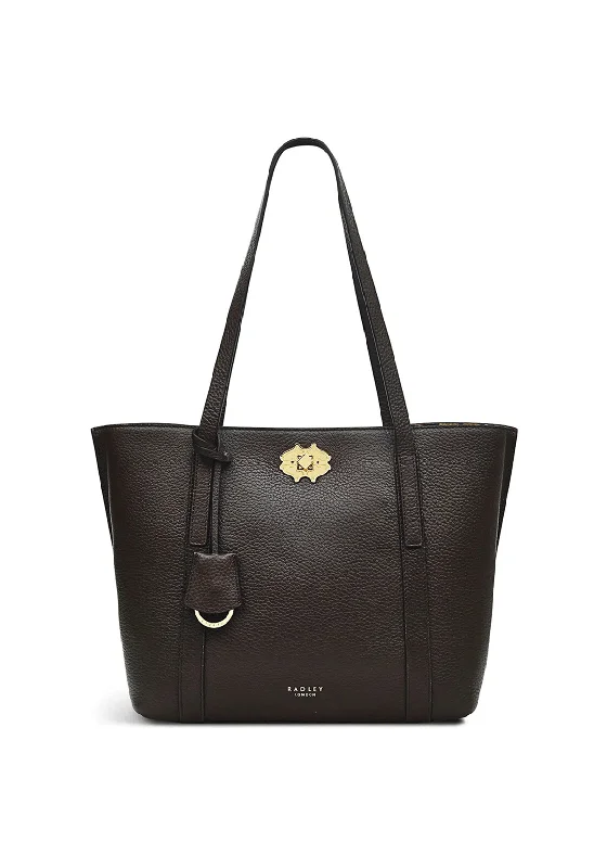 Metallic Tote Bag in Rose Gold with Chain Handles for a Glamorous Night OutRadley Museum Street Medium Zip-Top Tote, Dark Oak