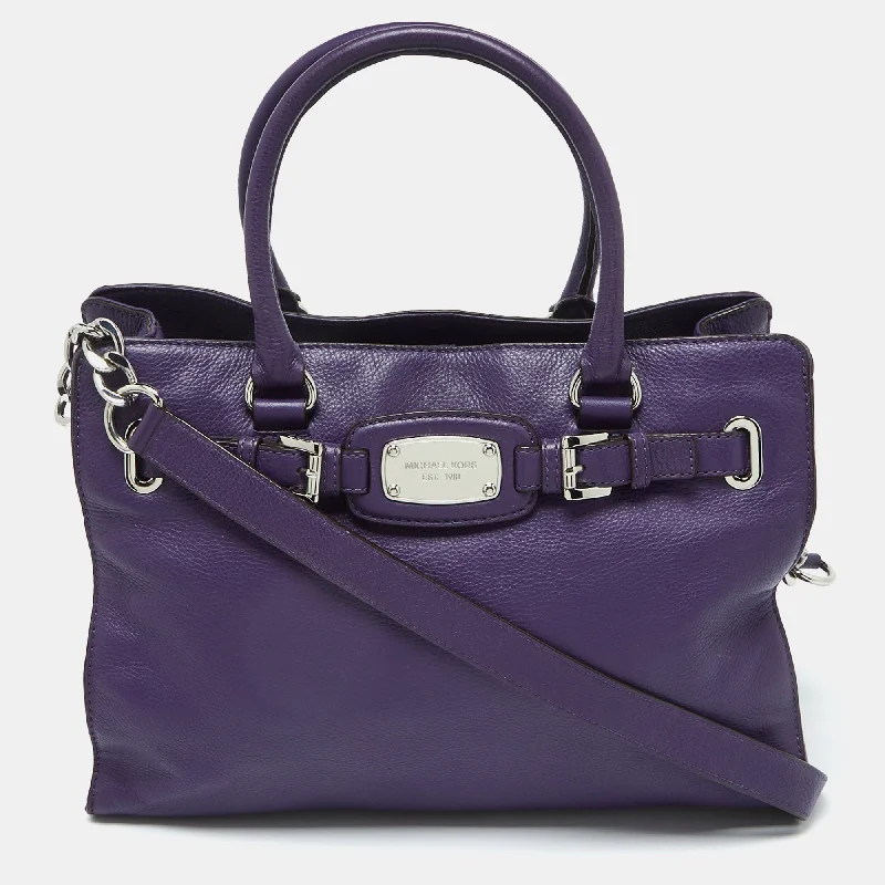 Women's Printed Tote Bag in Floral Patterns for a Spring - Themed Shopping TripMichael Kors Purple Leather Large Hamilton North South Tote Women's Printed Tote Bag in Floral Patterns for a Spring - Themed Shopping TripMichael Kors Purple Leather Large Hamilton North South Tote