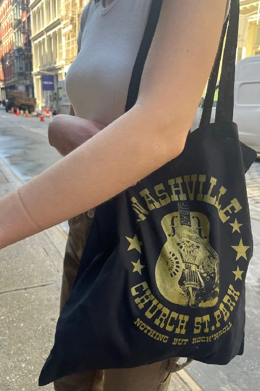 Tote Bag with RFID - Blocking Pocket in Black for Protecting Your Cards and InformationNashville Tote Bag Tote Bag with RFID - Blocking Pocket in Black for Protecting Your Cards and InformationNashville Tote Bag