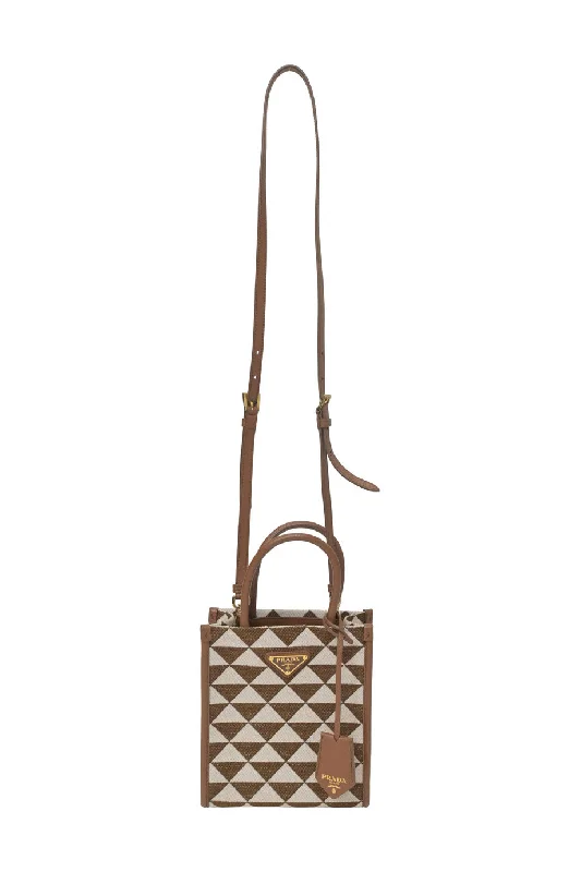 Faux Fur - Trimmed Tote Bag in White for a Cozy Winter Look[WB6670] Prada | Tote Bag