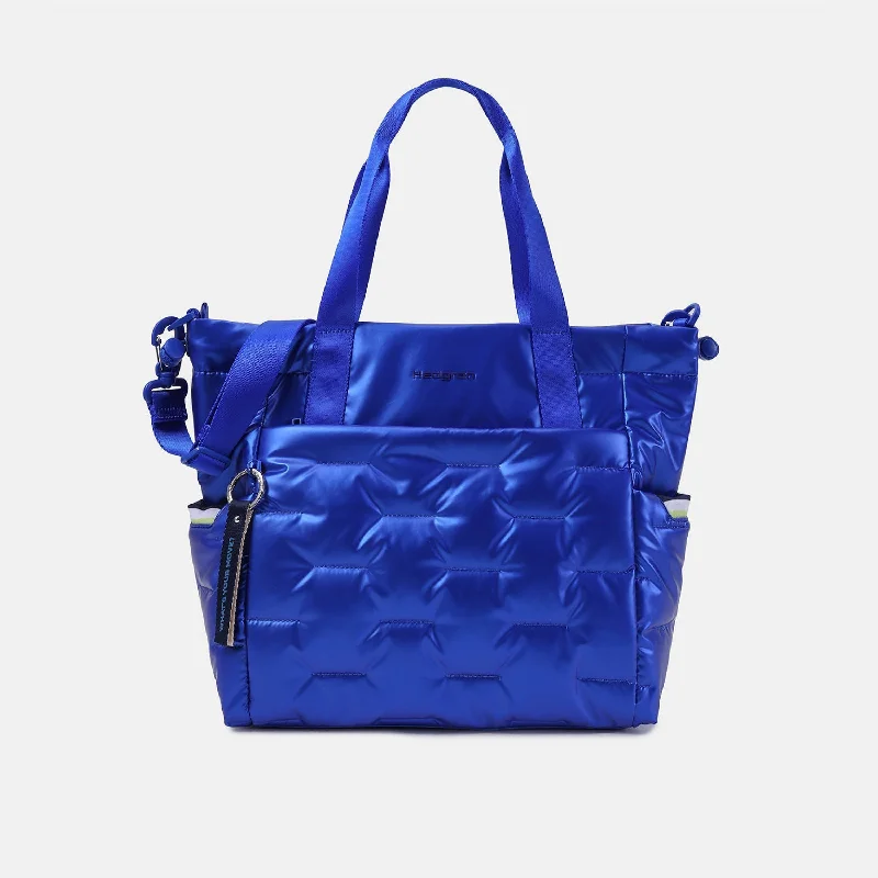 Patchwork Tote Bag in Denim with Vintage - Inspired Designs for a Retro AppealPUFFER