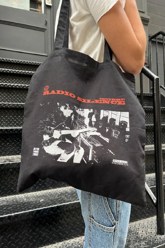 Tote Bag with RFID - Blocking Pocket in Black for Protecting Your Cards and InformationRadio Silence Tote Bag Tote Bag with RFID - Blocking Pocket in Black for Protecting Your Cards and InformationRadio Silence Tote Bag