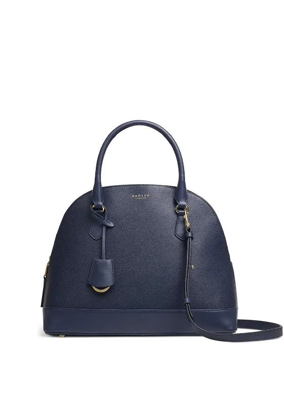 Women's Tote Bag with Inner Compartments in Gray for Organizing Everyday EssentialsRadley Anchor Mews Medium Multi-Way Dome Bag, Navy