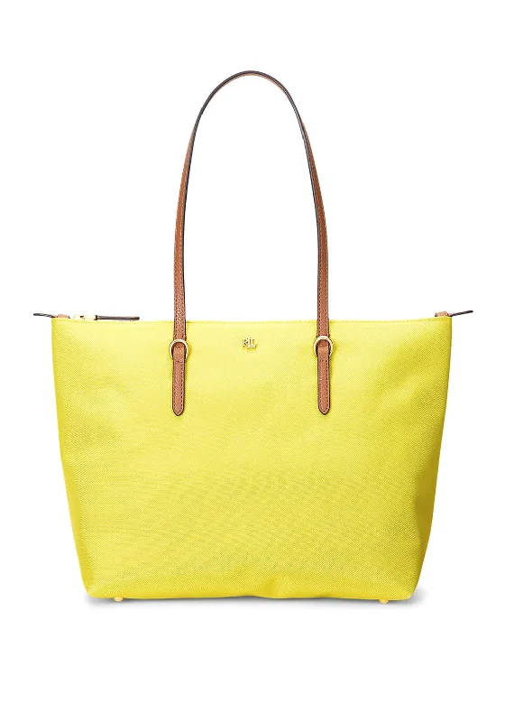 Linen Tote Bag in Natural Beige with Braided Details for a Rustic Summer EnsembleRalph Lauren Keaton Nylon Tote, Lemon Linen Tote Bag in Natural Beige with Braided Details for a Rustic Summer EnsembleRalph Lauren Keaton Nylon Tote, Lemon