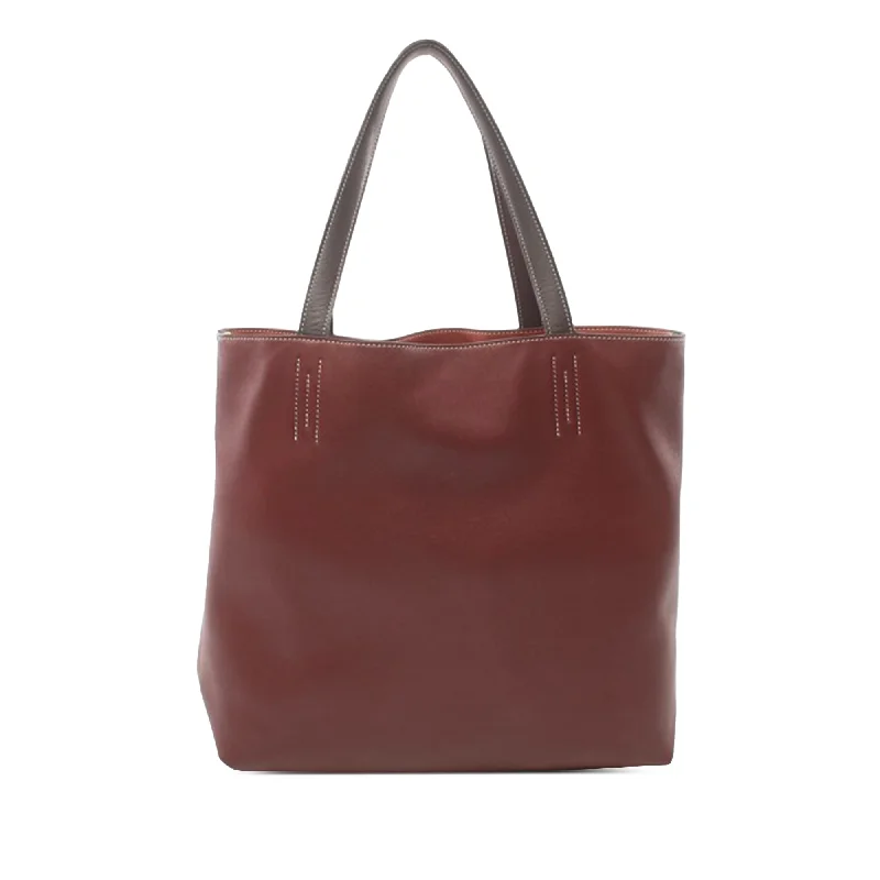 Faux Fur - Trimmed Tote Bag in White for a Cozy Winter LookRed Hermès Bicolor Clemence Double Sens 45 Tote Bag Faux Fur - Trimmed Tote Bag in White for a Cozy Winter LookRed Hermès Bicolor Clemence Double Sens 45 Tote Bag