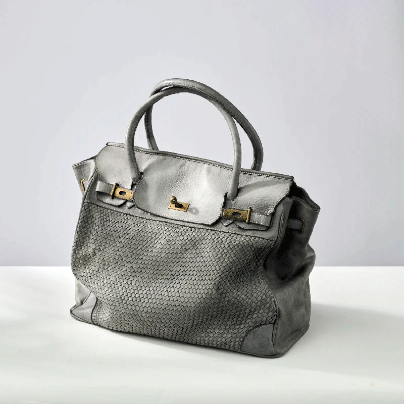 Women's Tote Bag with Detachable Pouch in Purple for Added ConvenienceRosalind Tote Bag Grigio Women's Tote Bag with Detachable Pouch in Purple for Added ConvenienceRosalind Tote Bag Grigio