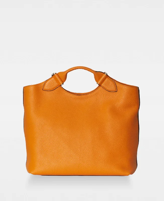 Women's Tote Bag with Zipper Closure in Red for Secure StorageSTELLA big tote - Apricot Orange