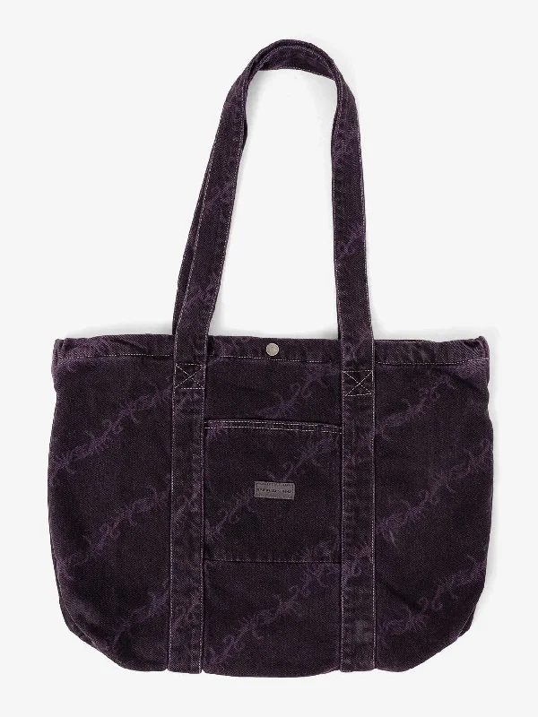 Embroidered Tote Bag in Beige with Floral Motifs for a Boho - Chic VibeThrills x Epokhe Denim Scorpion Tote - Black/Purple Embroidered Tote Bag in Beige with Floral Motifs for a Boho - Chic VibeThrills x Epokhe Denim Scorpion Tote - Black/Purple